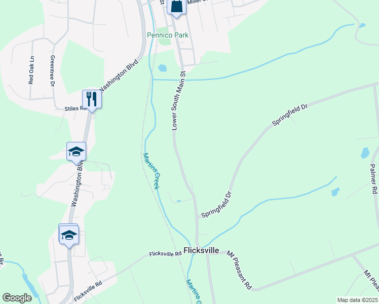 map of restaurants, bars, coffee shops, grocery stores, and more near 961 Lower South Main St in Bangor