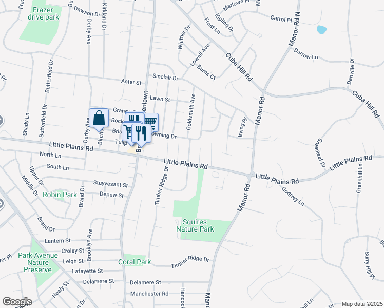 map of restaurants, bars, coffee shops, grocery stores, and more near 6 Sexton Court in Huntington