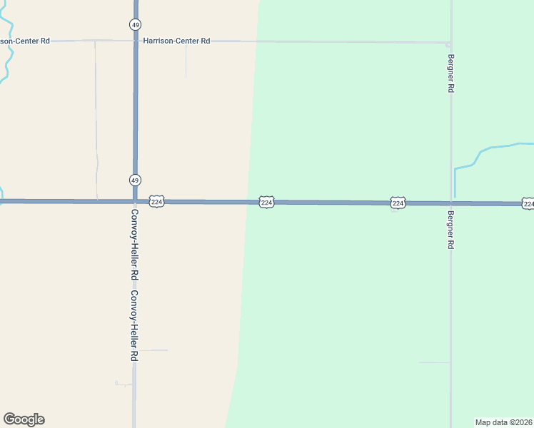 map of restaurants, bars, coffee shops, grocery stores, and more near 6414 U.S. 224 in Van Wert