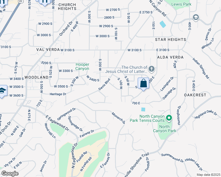 map of restaurants, bars, coffee shops, grocery stores, and more near 141 West 3500 South in Syracuse