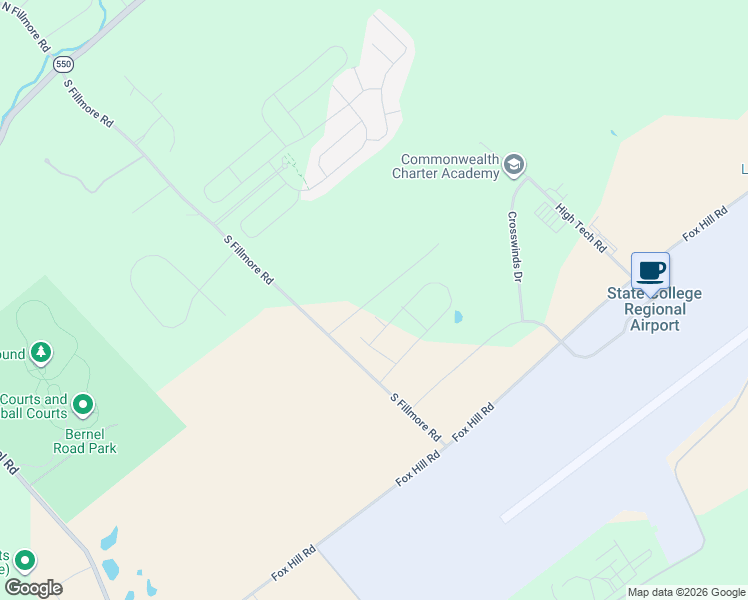 map of restaurants, bars, coffee shops, grocery stores, and more near 3062 Wolf Hall in State College
