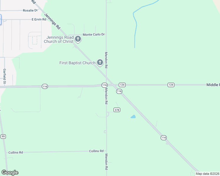 map of restaurants, bars, coffee shops, grocery stores, and more near 10549-10699 County Highway 103 in Van Wert