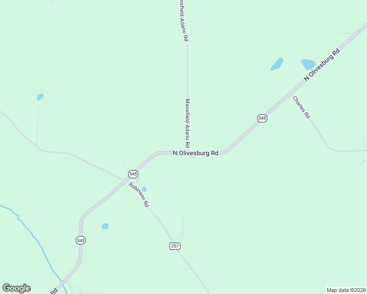 map of restaurants, bars, coffee shops, grocery stores, and more near 3502-3506 North Olivesburg Road in Mansfield