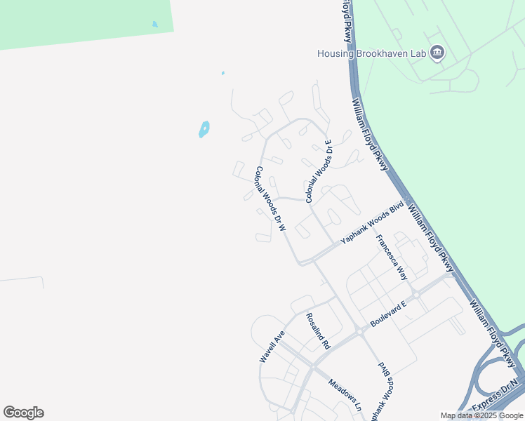 map of restaurants, bars, coffee shops, grocery stores, and more near 2 Wilson Commons in Yaphank