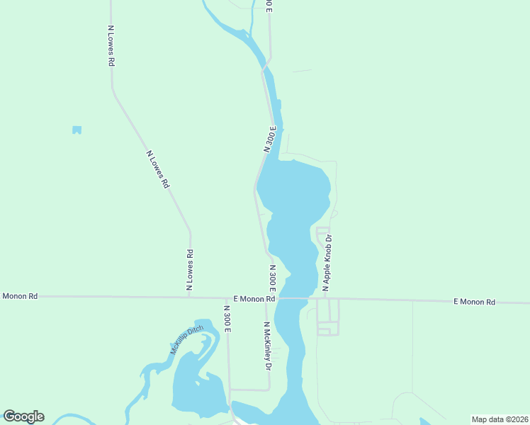 map of restaurants, bars, coffee shops, grocery stores, and more near 6500-7240 North 300 East in Monon