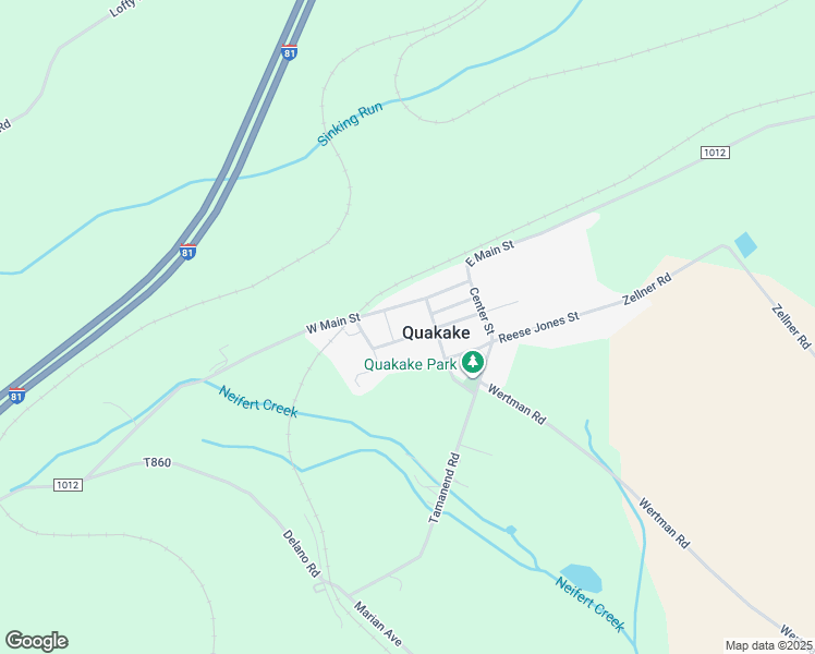 map of restaurants, bars, coffee shops, grocery stores, and more near 37 Elmer Heckman Street in Quakake