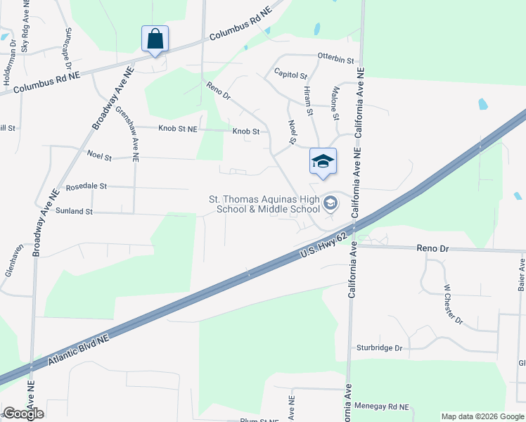 map of restaurants, bars, coffee shops, grocery stores, and more near 2157 Kenyon Street in Louisville