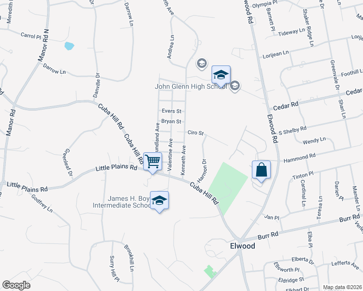 map of restaurants, bars, coffee shops, grocery stores, and more near 30 Valentine Avenue in Huntington