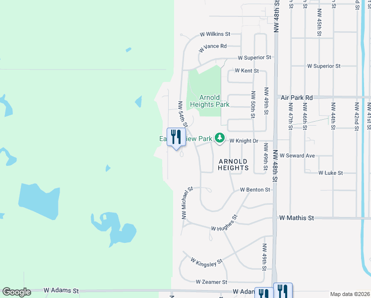 map of restaurants, bars, coffee shops, grocery stores, and more near 3910 Castle Circle in Lincoln
