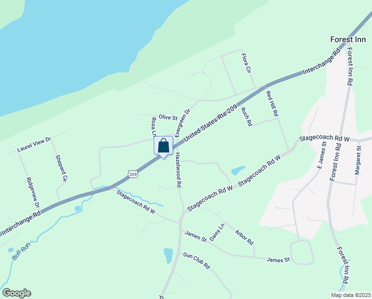map of restaurants, bars, coffee shops, grocery stores, and more near 35 Hazlewood Road in Lehighton