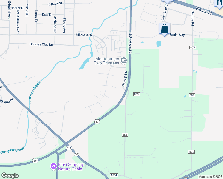 map of restaurants, bars, coffee shops, grocery stores, and more near 1509 Olde Post Road in Ashland