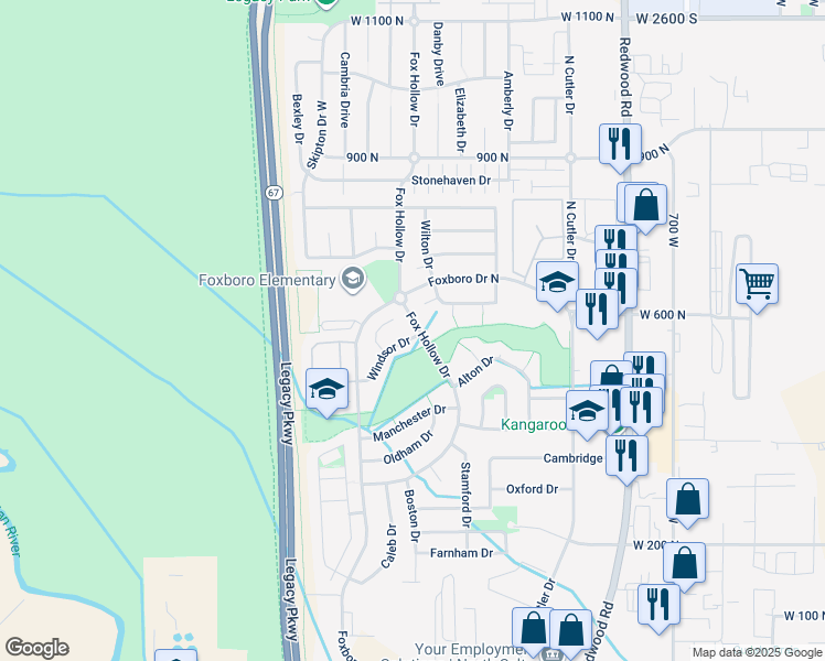 map of restaurants, bars, coffee shops, grocery stores, and more near in North Salt Lake