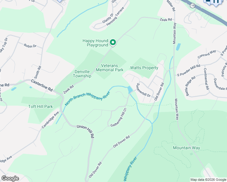 map of restaurants, bars, coffee shops, grocery stores, and more near 141 Autumn Ridge Road in Morris Plains