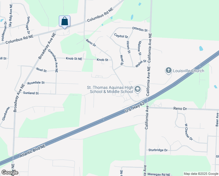 map of restaurants, bars, coffee shops, grocery stores, and more near 2157 Kenyon Street in Louisville