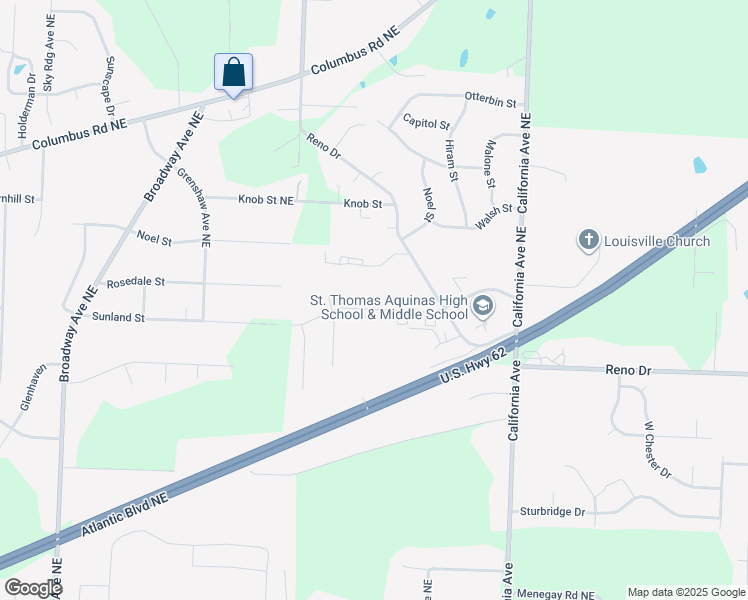 map of restaurants, bars, coffee shops, grocery stores, and more near 2169 Kenyon Street in Louisville