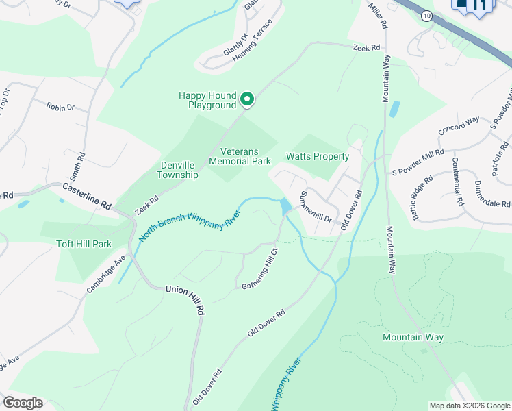 map of restaurants, bars, coffee shops, grocery stores, and more near 141 Autumn Ridge Road in Morris Plains