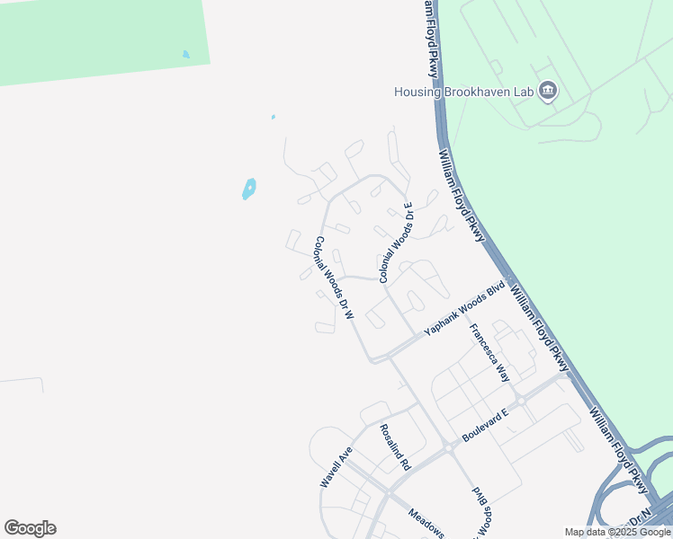map of restaurants, bars, coffee shops, grocery stores, and more near 2 Wilson Commons in Yaphank