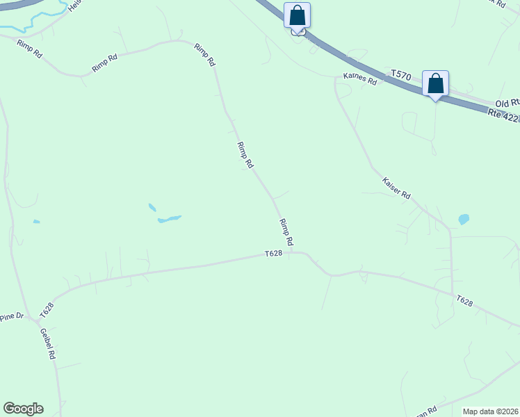 map of restaurants, bars, coffee shops, grocery stores, and more near 121 Rimp Road in Butler