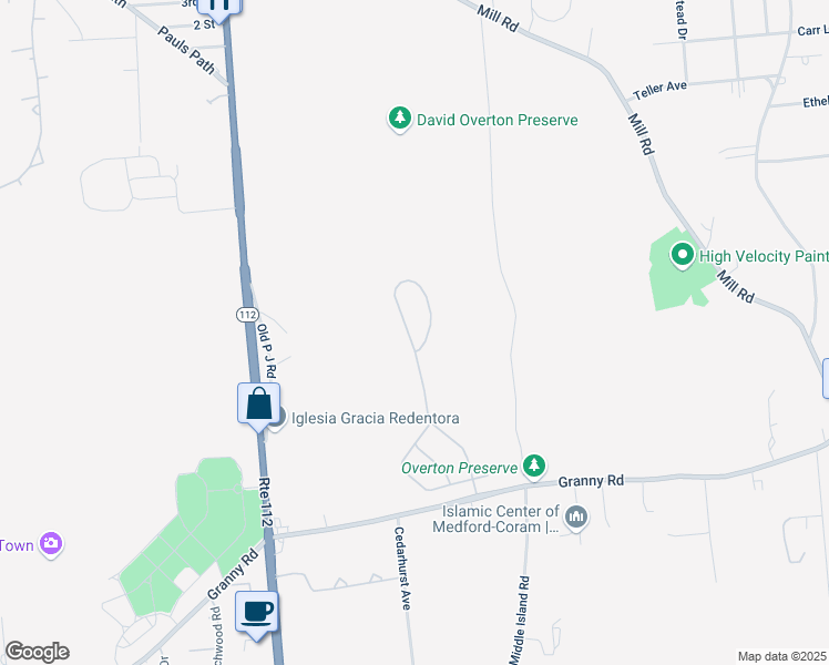map of restaurants, bars, coffee shops, grocery stores, and more near 147 Kettles Lane in Medford