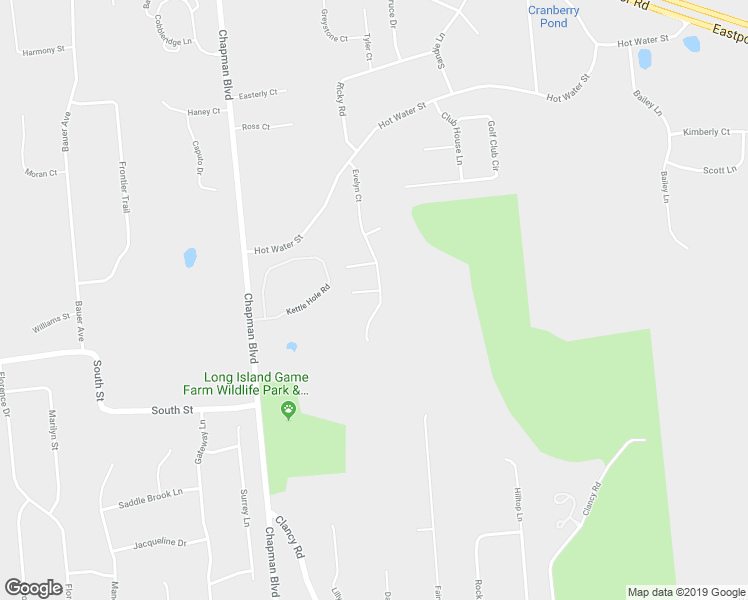 map of restaurants, bars, coffee shops, grocery stores, and more near 2 Rosemary Court in Manorville