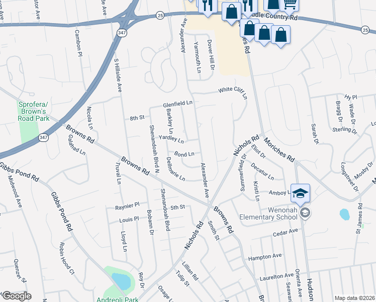 map of restaurants, bars, coffee shops, grocery stores, and more near 19 Kental Lane in Nesconset