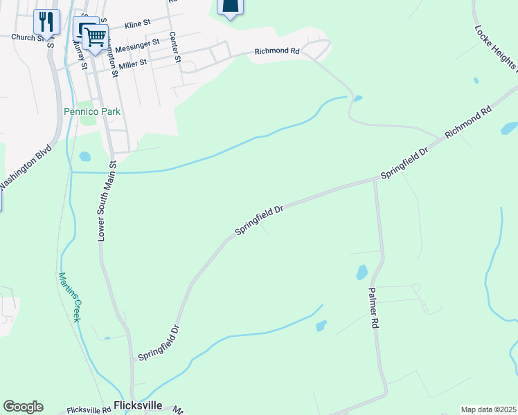 map of restaurants, bars, coffee shops, grocery stores, and more near 312 Springfield Drive in Bangor