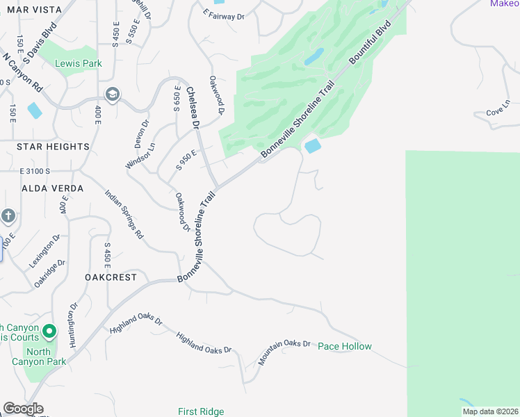 map of restaurants, bars, coffee shops, grocery stores, and more near 3252 Sunset Hollow Drive in Bountiful