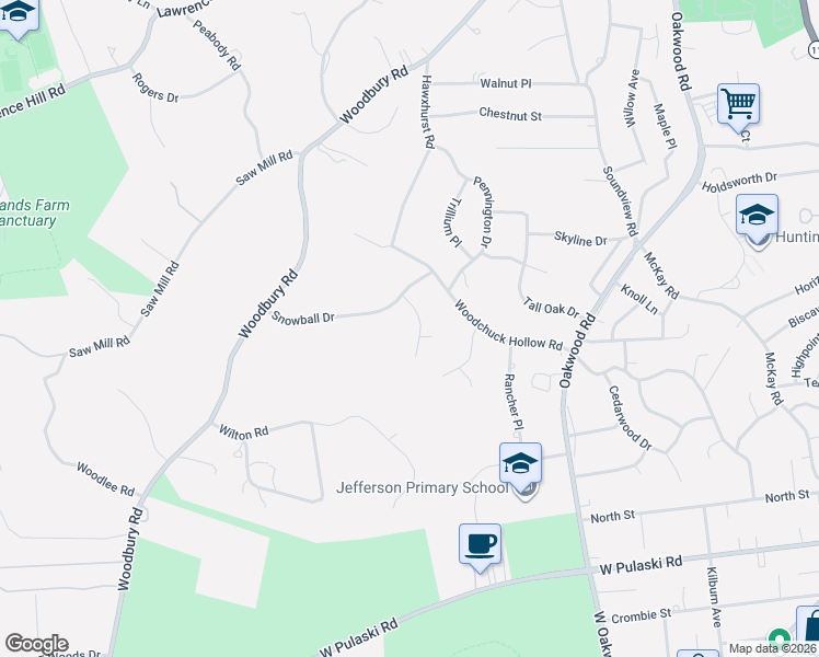 map of restaurants, bars, coffee shops, grocery stores, and more near 4 Brandy Road in Cold Spring Harbor