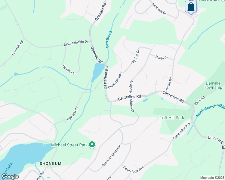 map of restaurants, bars, coffee shops, grocery stores, and more near 8 Union Hill Road in Denville