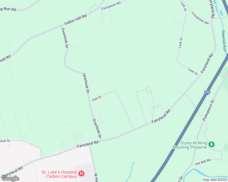 map of restaurants, bars, coffee shops, grocery stores, and more near 305 Oak Drive in Lehighton