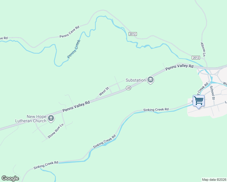 map of restaurants, bars, coffee shops, grocery stores, and more near 100 South Street in Spring Mills