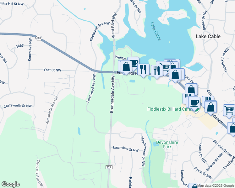 map of restaurants, bars, coffee shops, grocery stores, and more near in JACKSON BELDEN