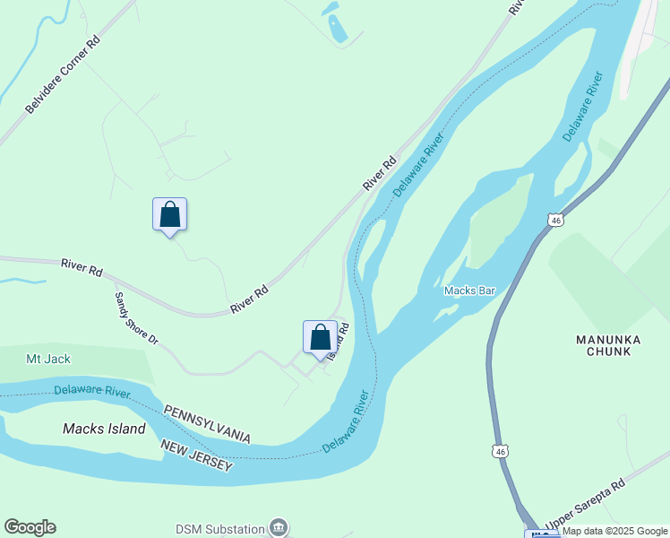 map of restaurants, bars, coffee shops, grocery stores, and more near 558 Sandy Shore Drive in Mount Bethel
