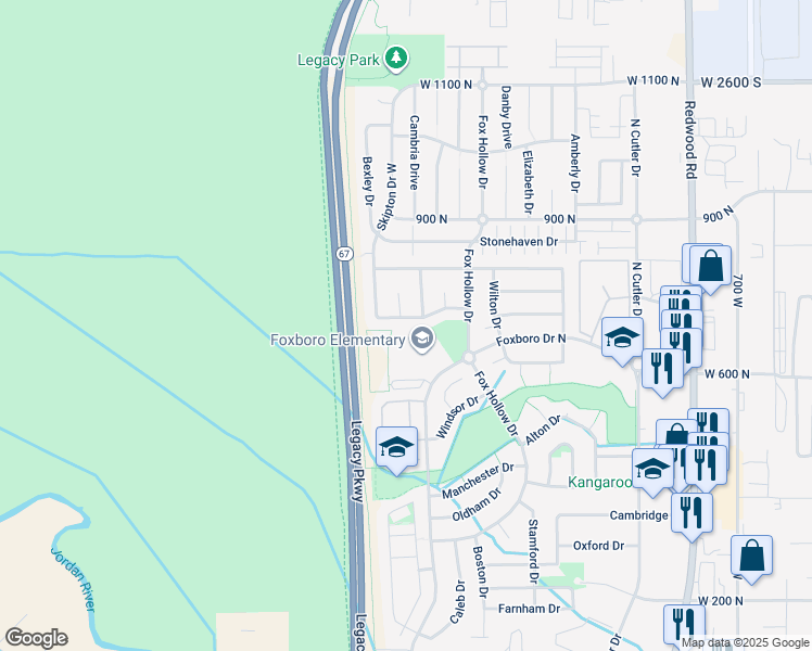 map of restaurants, bars, coffee shops, grocery stores, and more near 1087 Haworth Dr in North Salt Lake