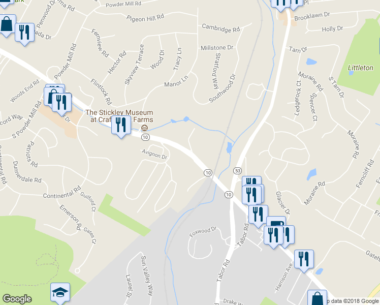 map of restaurants, bars, coffee shops, grocery stores, and more near 2476 Route 10 in Morris Plains