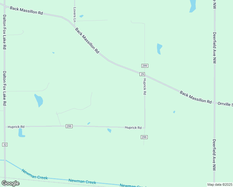 map of restaurants, bars, coffee shops, grocery stores, and more near 18361 Back Massillon Road in North Lawrence