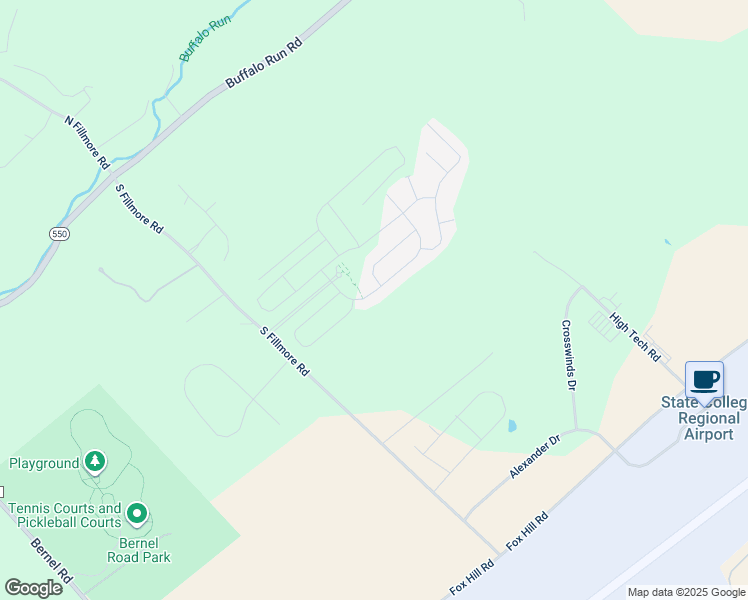 map of restaurants, bars, coffee shops, grocery stores, and more near 279 Fultons Run Road in State College