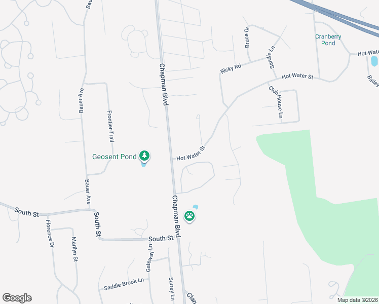 map of restaurants, bars, coffee shops, grocery stores, and more near 103 Hot Water Street in Manorville