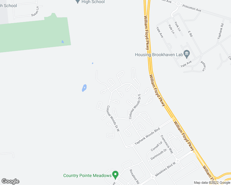 map of restaurants, bars, coffee shops, grocery stores, and more near 1 Paine Commons in Yaphank