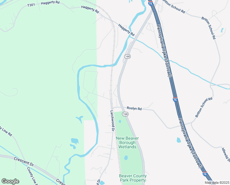 map of restaurants, bars, coffee shops, grocery stores, and more near 167 Pennsylvania 168 in New Galilee