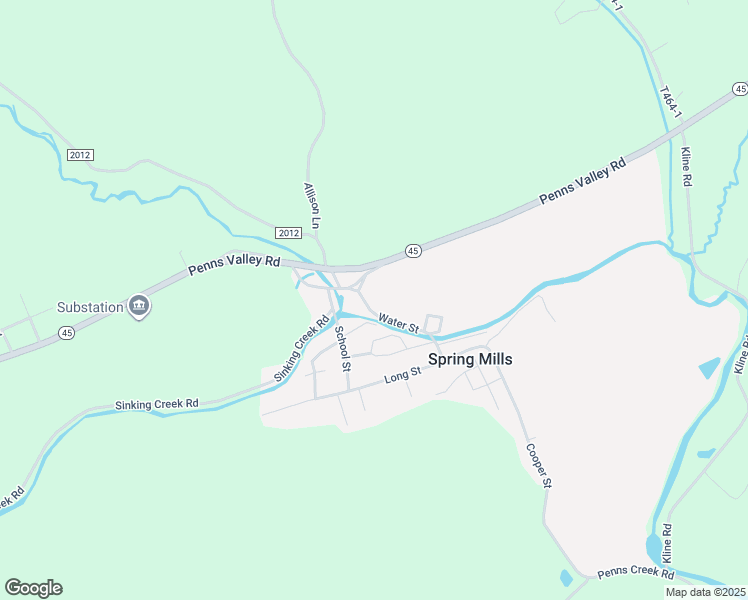 map of restaurants, bars, coffee shops, grocery stores, and more near 125-135 Water Street in Spring Mills