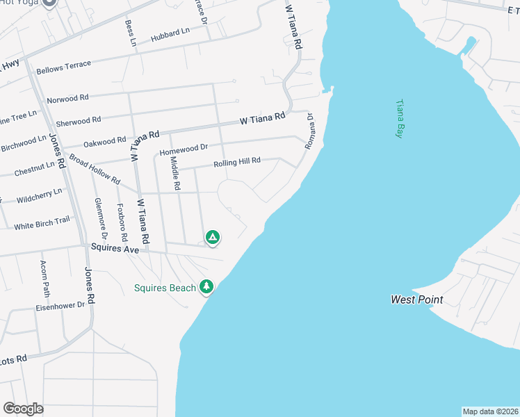 map of restaurants, bars, coffee shops, grocery stores, and more near 49 Romana Drive in Hampton Bays