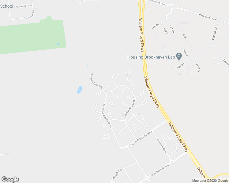 map of restaurants, bars, coffee shops, grocery stores, and more near 22 Paine Commons in Yaphank
