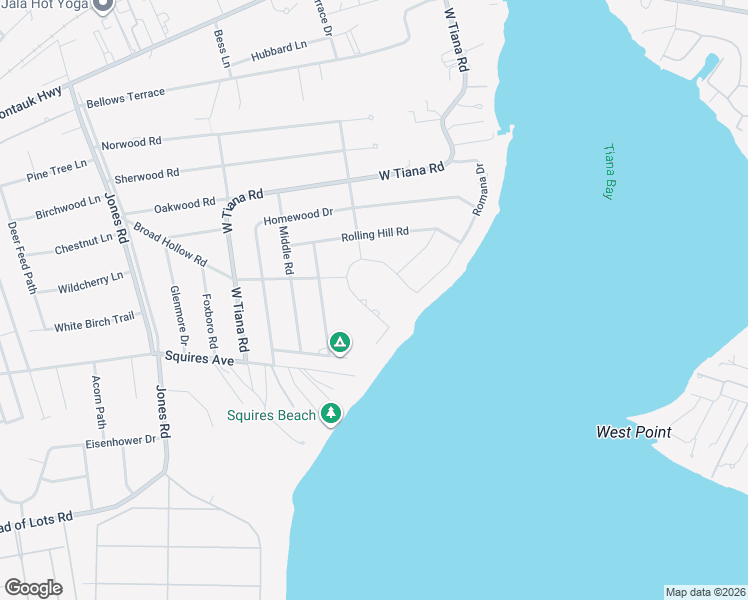 map of restaurants, bars, coffee shops, grocery stores, and more near 71 Romana Drive in Hampton Bays