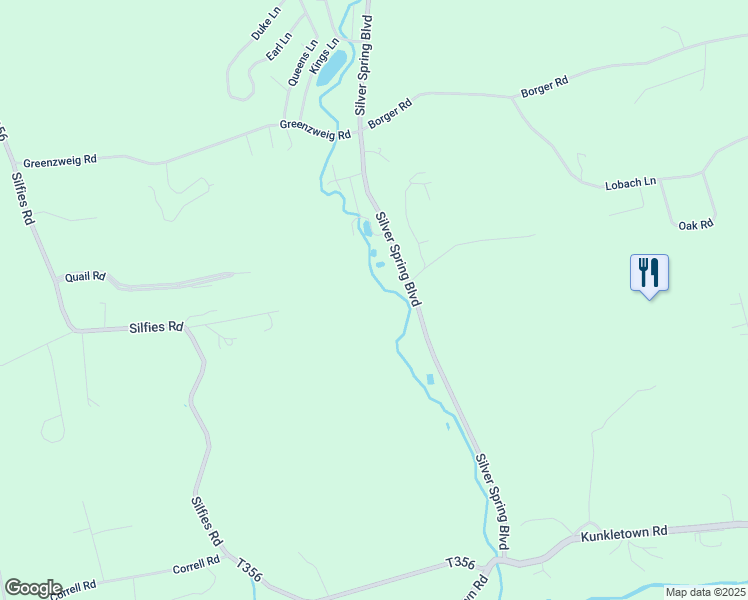 map of restaurants, bars, coffee shops, grocery stores, and more near 231 Silver Spring Boulevard in Kunkletown