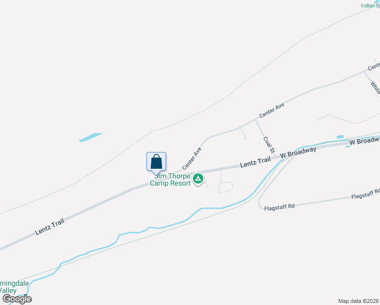 map of restaurants, bars, coffee shops, grocery stores, and more near 1500 Center Avenue in Jim Thorpe