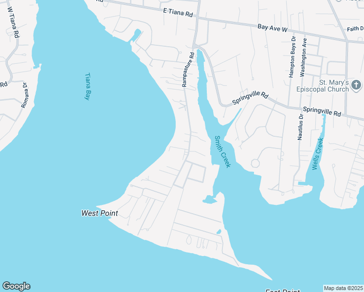 map of restaurants, bars, coffee shops, grocery stores, and more near 48 Rampasture Road in Hampton Bays