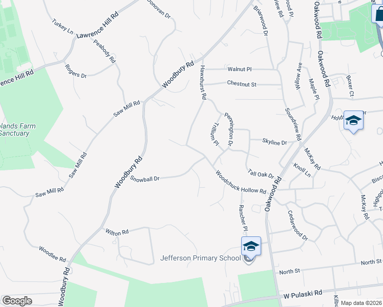 map of restaurants, bars, coffee shops, grocery stores, and more near 59 Snowball Drive in Cold Spring Harbor