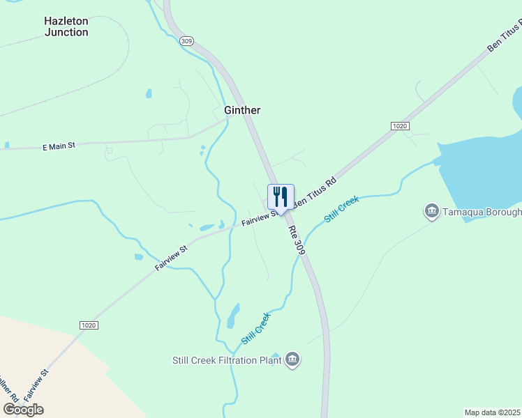 map of restaurants, bars, coffee shops, grocery stores, and more near 5 Madison Avenue in Tamaqua