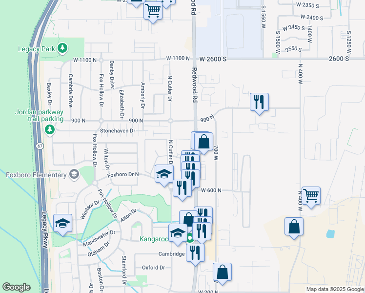 map of restaurants, bars, coffee shops, grocery stores, and more near 790 North Cutler Drive in North Salt Lake